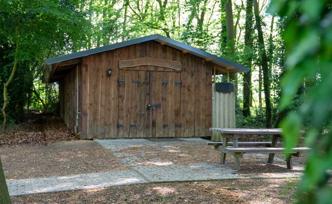 Image - Dacherneuerung Schießstand und Dianenhütte, Pflasterung